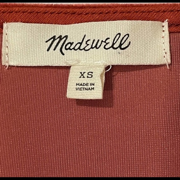 Madewell Velvet Faux Wrap Bodysuit - Burnished Rust - XS - Picture 8 of 11